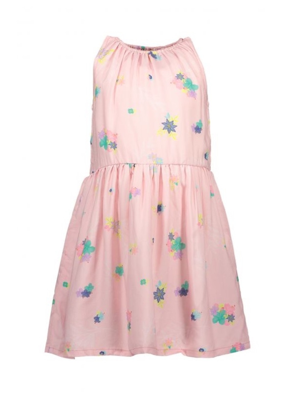 Girls' Pink Floral Dress - Summer Casual Twirl